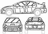 Neon Chrysler 300c Blueprintbox sketch template