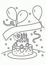 Coloring Birthday Pages Balloon Cake Balloons Kids Happy Card Colouring Printable Color Mickey Toodles Mouse Printables Cakes Print Clubhouse Wuppsy sketch template