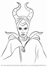 Maleficent Draw Drawing Step Drawings Easy Drawingtutorials101 Characters Cute Tutorials Jolie Angelina Learn Sketches sketch template
