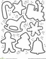 Christmas Cookie Cookies Coloring Template Activity Decorating Ornament Worksheets Worksheet Holiday Decorations Sheet Sheets Preschool Templates Ornaments Blank Noel Felt sketch template