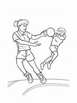 Handball Coloring Pages Printable sketch template