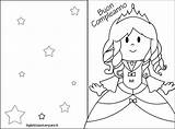 Biglietto Biglietti Stampare Auguri Bigliettidastampare Principessa sketch template