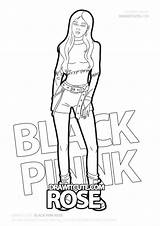 Blackpink Pink Rose Ausmalbilder Jisoo Kolorowanki Ausmalen Kolorowanka Rysunki sketch template