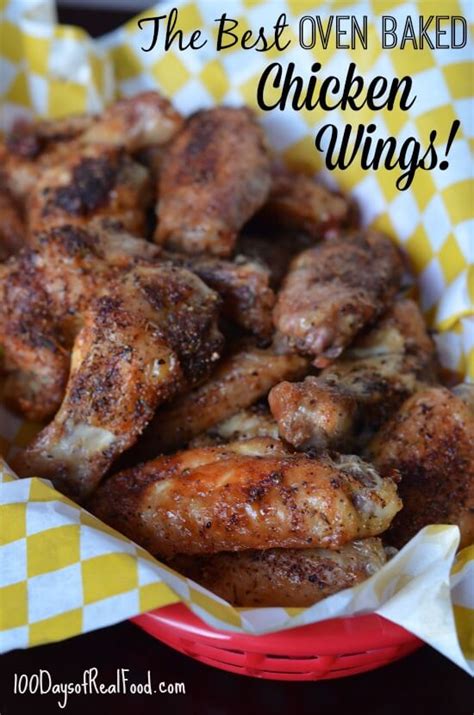recipe the best oven baked chicken wings 100 days of real food