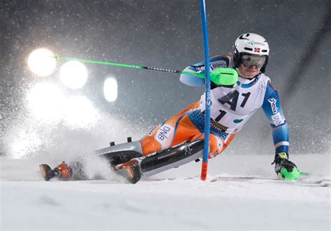 norwegian teen sensation wins schladming night slalom skiracingcom