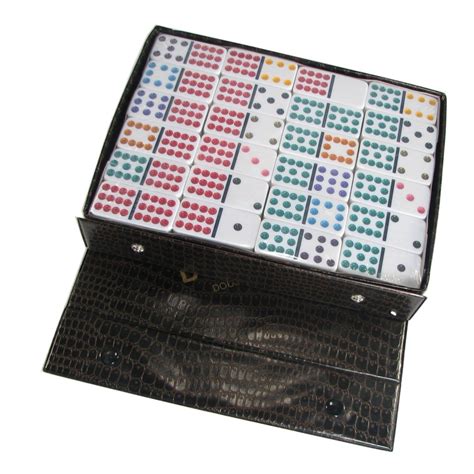 professional double twelve dominoes  colored dots