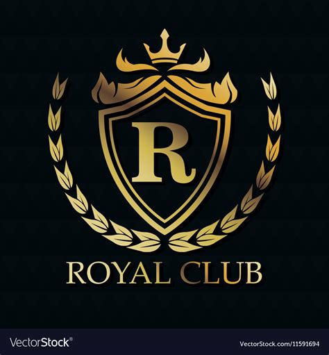royal club gold emblem design royalty  vector image