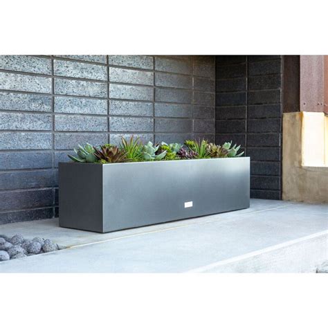 metallic series galvanized steel planter box planter boxes modern