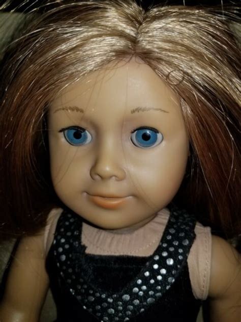 american girl doll light brown hair bright blue eyes ebay