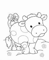 Coloring Pig Pages Printable Coloringpages1001 Flower Cow Pigs Coloriage Porc Kids Animated Para Colorir Animal Sheets Book Animais Imprimer Colouring sketch template