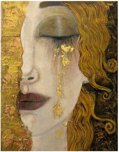 golden tears by gustav klimt art deco era 8x10 cotton canvas print 1900 art print heart