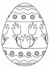 Easter Egg Coloring Pages Printable Eggs Pattern Print Colouring Color Floral Book Pâques Kids Cartoon Ostern Designs Cute Prints Bunny sketch template