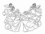 Disney Coloring Pages Princesses Princess Characters Together Drawing Line Cute Colouring Color Freewebs Sheets Ausmalbilder Printable Drawings Prinzessinnen Clipart Getdrawings sketch template