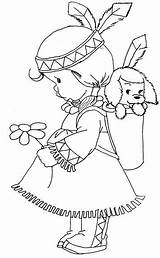 Coloring Pages Native American Girl Kids Indian Printable Puppy Colouring Indians Metis Kleurplaten Color Sheets Cute Books Book Children Candy sketch template