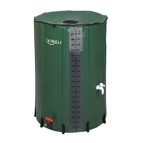 buy vingli   gallon collapsible rain barrel  volume scale mark portable water storage