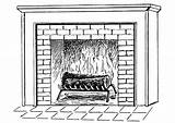 Fireplace Chimenea Kamin Haard Colorare Cheminee Malvorlage Fire Lareira Disegni Camini Kerst Cheminée Feu Ausmalbilder Cozy sketch template