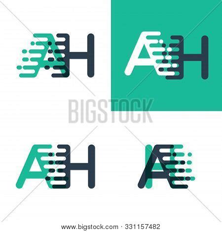 ah letters logo vector photo  trial bigstock