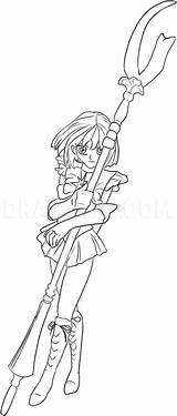 Sailor Saturn Draw Dragoart sketch template