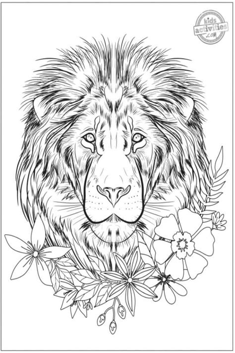 detailed animal coloring pages  kids