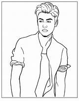 Justin Bieber Coloring Pages Colouring Printable Drawing Gomez Selena Books Getdrawings Step Popular sketch template