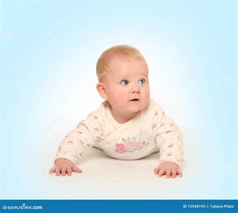 blue baby stock image image  lying leisure expressing