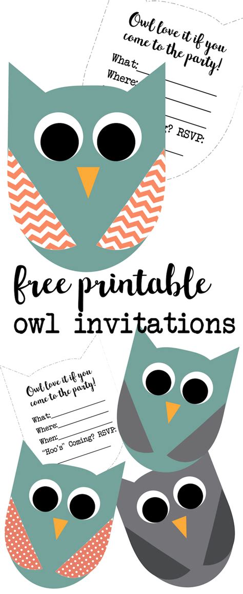 printable owl invitations paper trail design
