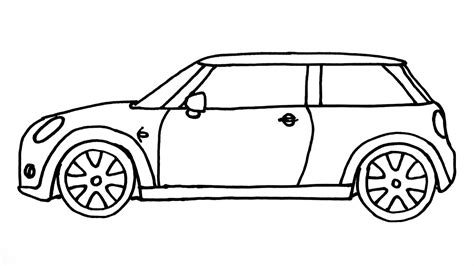 draw mini cooper sports car easy cars drawing mini cooper