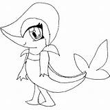 Snivy Lineart sketch template