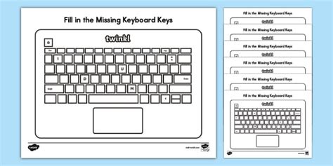 fill   missing keyboard keys activity sheet    grade