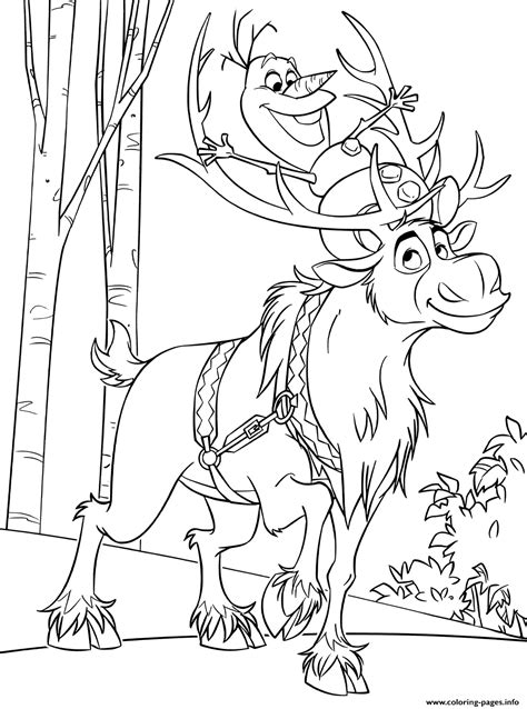sven coloring pages learny kids