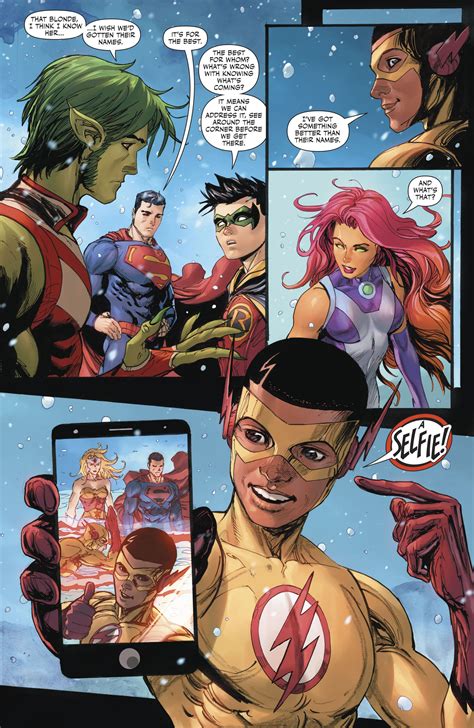 a comic page with an image of the flash and other characters