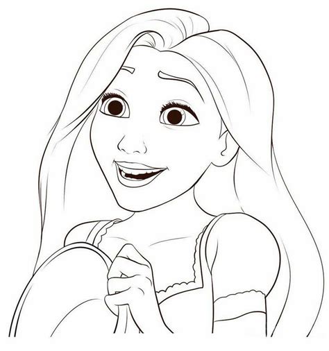 tangled coloring pages rapunzel disney
