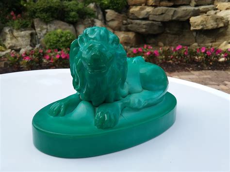 Moser Malachite Lion Collectors Weekly