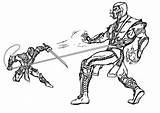 Mortal Kombat sketch template
