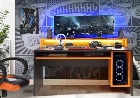 unyay power  tezaur gaming desk  furniture direct