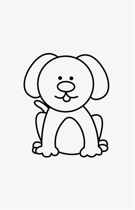 coloring pages pretty easy drawings  dogs dog coloring simple dog