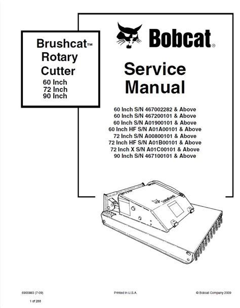 link  bobcat brushcat parts manual reading