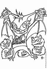 Coloring Bat Halloween sketch template