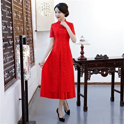 shanghai story new sale spring aodai vietnam cheongsam dress for women