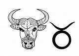 Coloring Adult Taurus Zodiac Pages Signs Enjoy Print sketch template