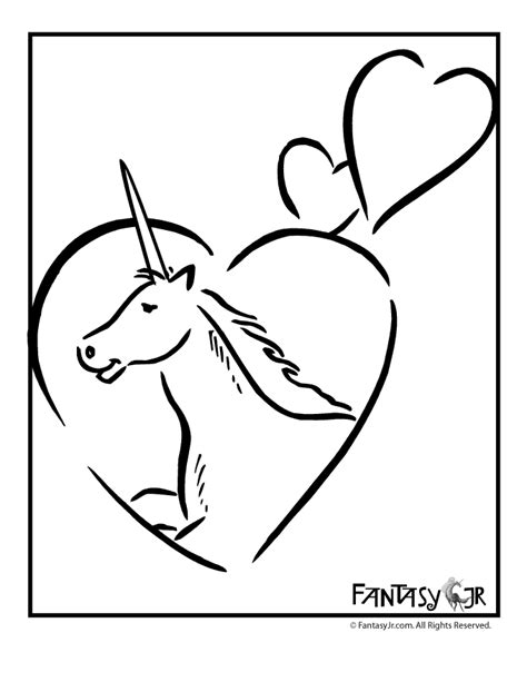unicorn hearts coloring page woo jr kids activities childrens