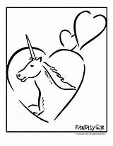 Coloring Unicorn Pages Color Hearts Kids Printable Pegasus Valentines Popular sketch template