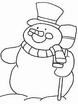 Snowman Coloring Pages Printable Cute Kids Coloriage Neige Bonhomme sketch template