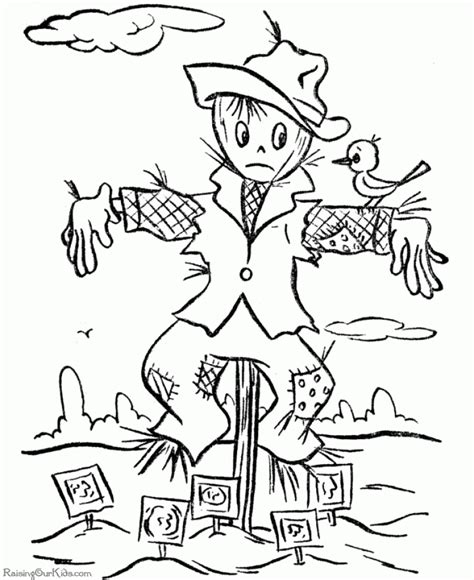 printable scarecrow coloring pages everfreecoloringcom
