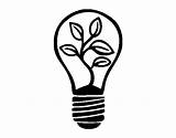Bulb Ecological Light Coloring Colorear sketch template