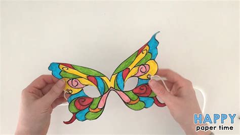 butterfly fairy mask printable coloring craft  kids youtube