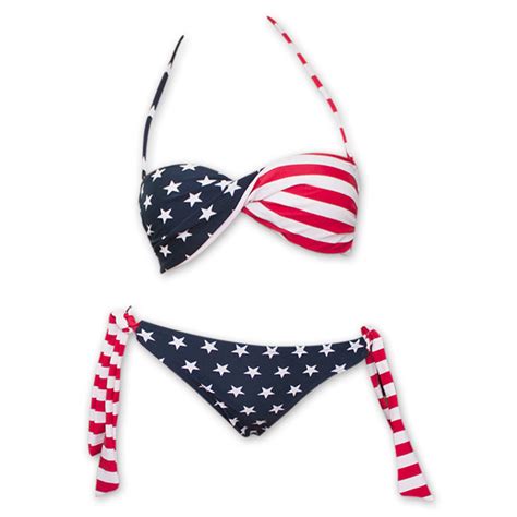 Usa Women S American Flag Bikini Set