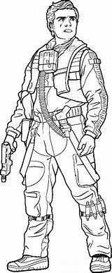 Wars Star Coloring Pages Awakens Force Poe Ren Kylo December sketch template