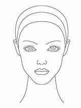 Face Blank Template Drawing Makeup Templates Outline Sketch Female Faces Clipart Drawings Fashion Draw Make Coloring Girl Woman Chart Cliparts sketch template