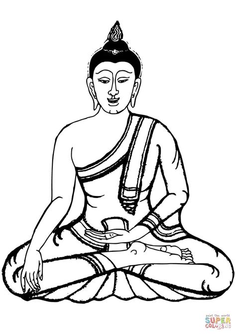 gautam buddha images coloring pages